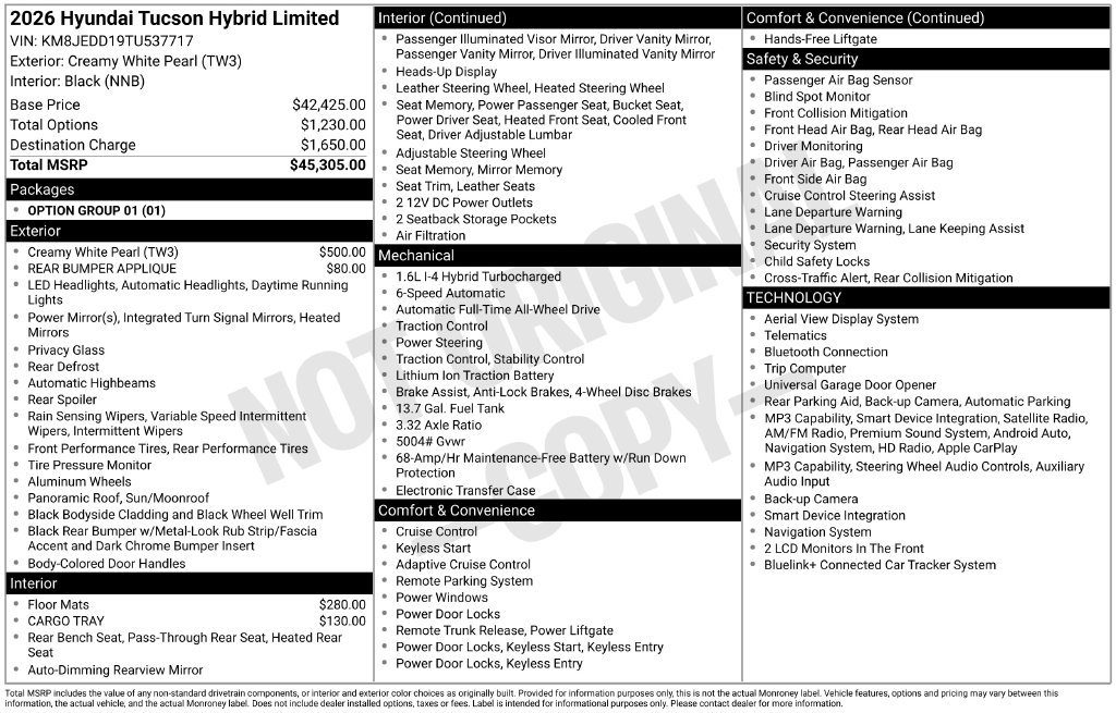 New 2026 Hyundai Tucson Limited AWD/4WD image 4