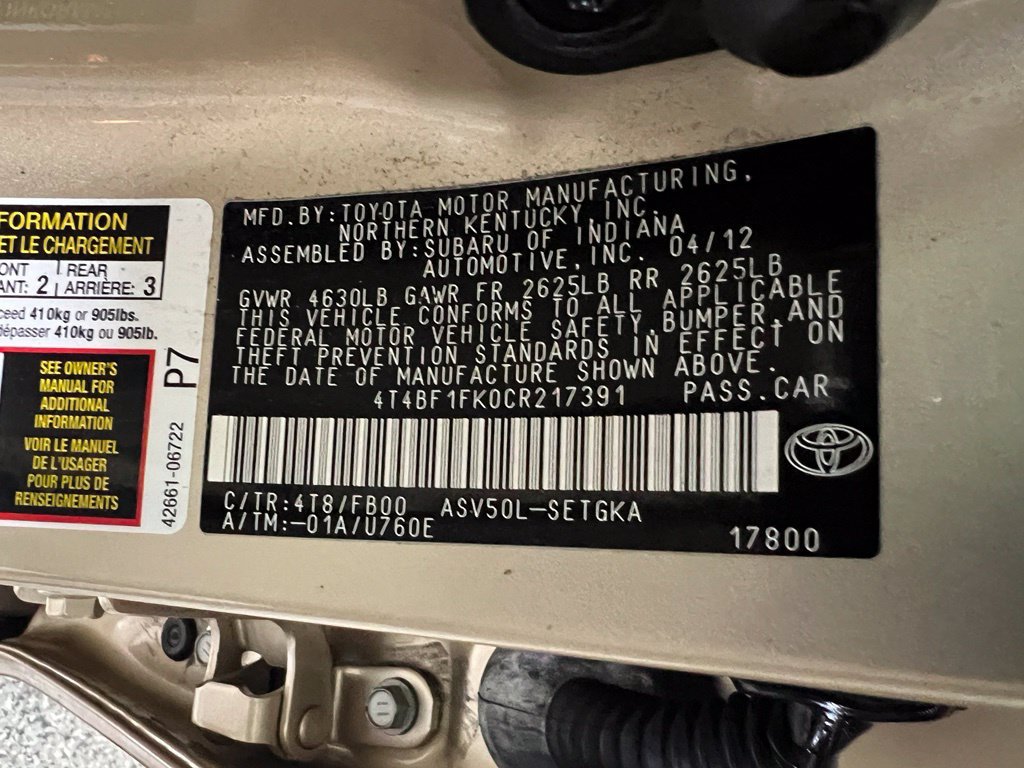 Used 2012 Toyota Camry XLE w/ Convenience Pkg FWD image 43