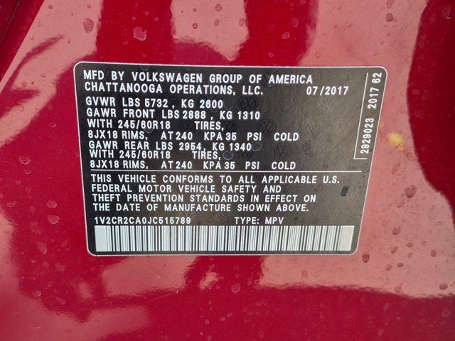 Used 2018 Volkswagen Atlas SE FWD image 24