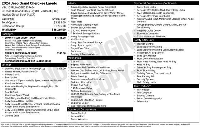 Used 2024 Jeep Grand Cherokee Laredo w/ Luxury Tech Group I image 35