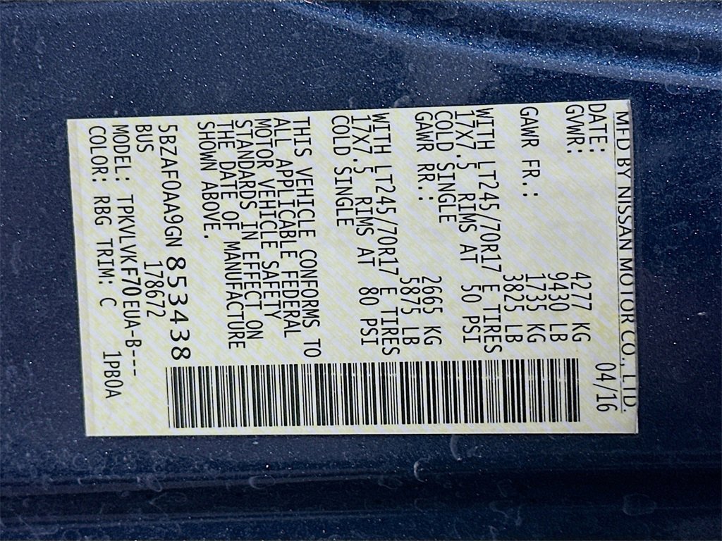 Used 2016 Nissan NV 3500 SL image 36