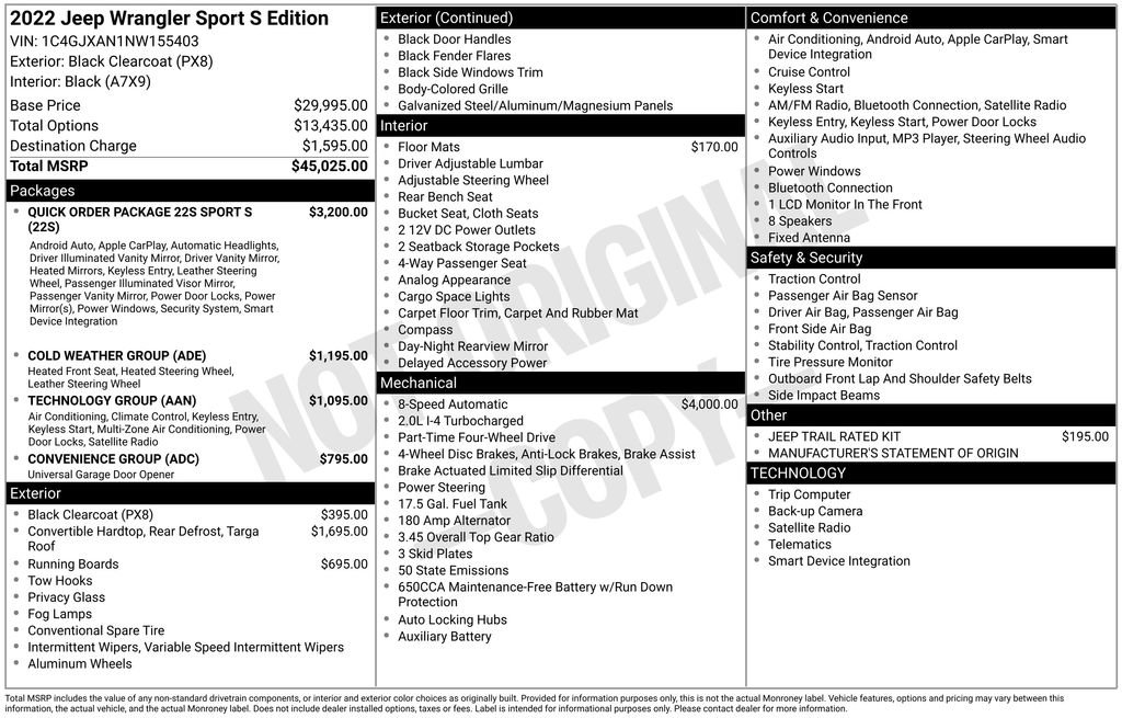 Used 2022 Jeep Wrangler Sport S image 14