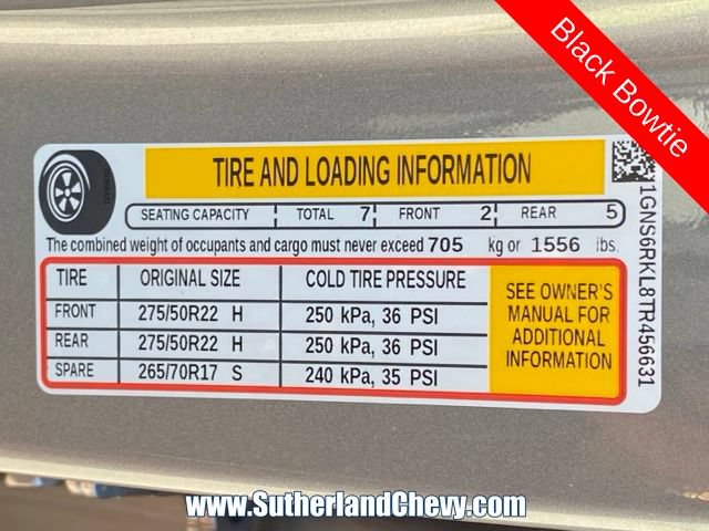New 2026 Chevrolet Tahoe RST w/ RST Capability Package AWD/4WD image 58