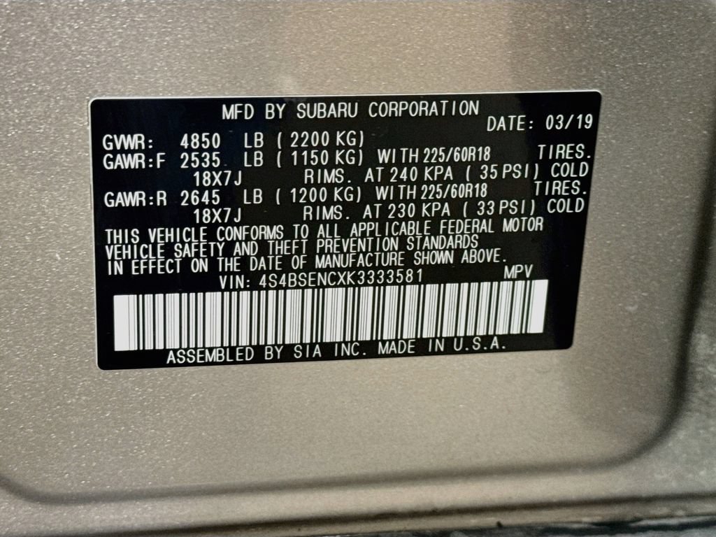 Used 2019 Subaru Outback 3.6R Limited w/ Popular Package #2 AWD/4WD image 42
