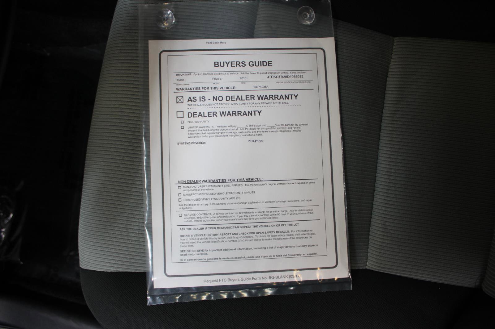 Used 2013 Toyota Prius C Two image 41