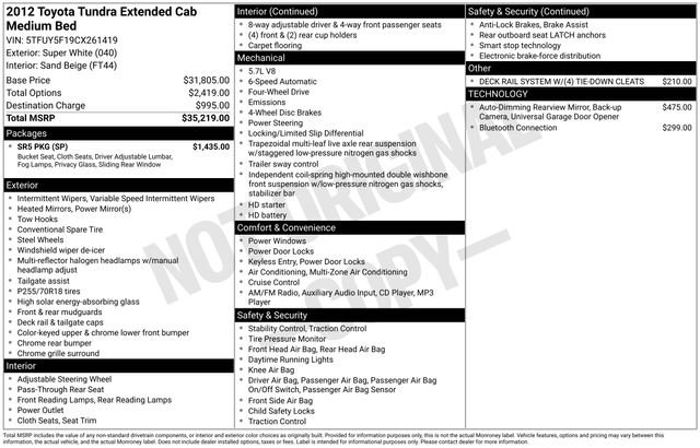 Used 2012 Toyota Tundra 4x4 Double Cab w/ SR5 Pkg image 9