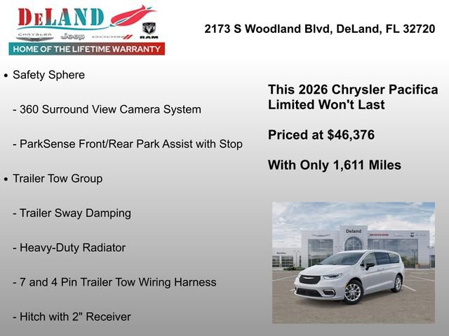 New 2026 Chrysler Pacifica Limited w/ Trailer Tow Group image 7