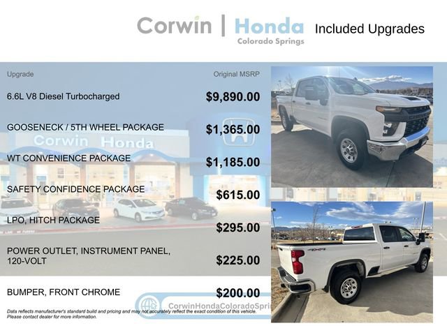 Used 2021 Chevrolet Silverado 3500 W/T w/ Gooseneck/5TH Wheel Package image 4