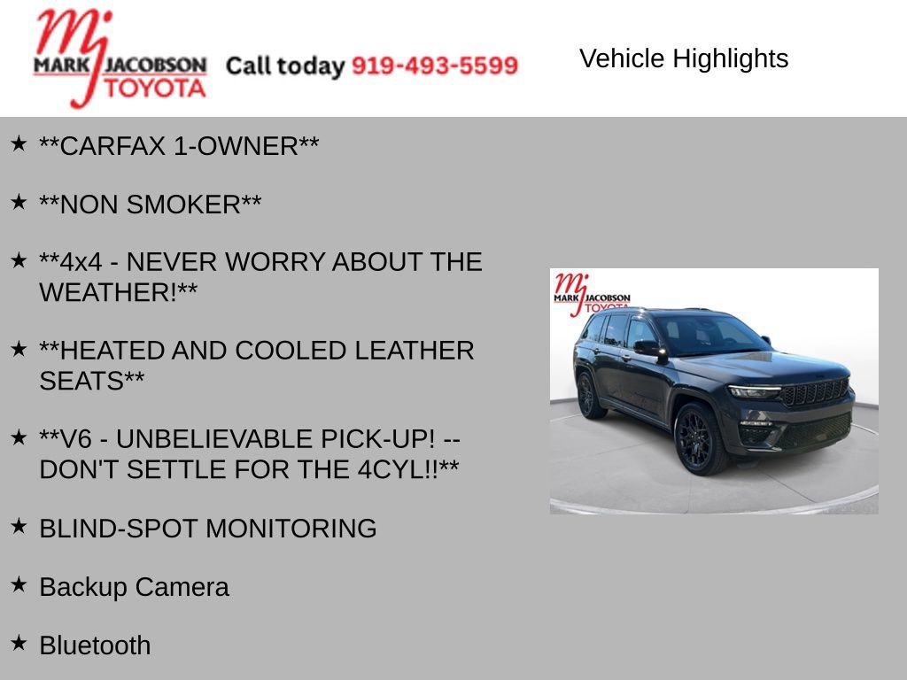 Used 2025 Jeep Grand Cherokee Summit w/ Obsidian Package image 6