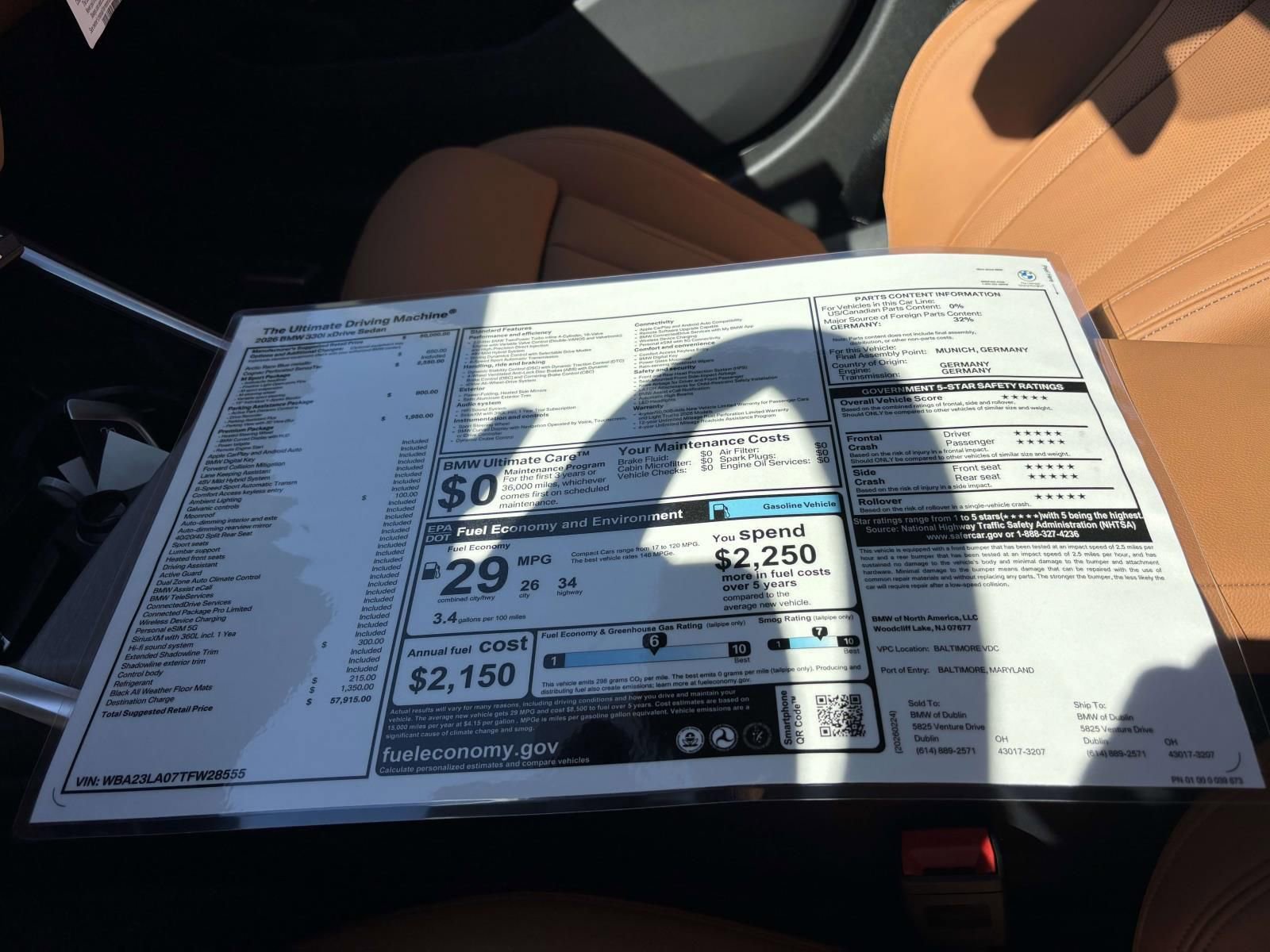 New 2026 BMW 330i xDrive Sedan w/ M Sport Package image 32