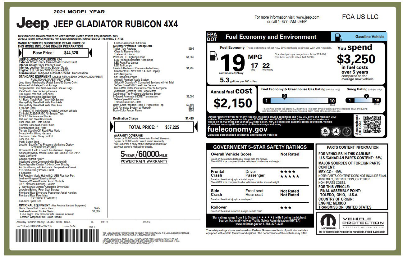 Used 2021 Jeep Gladiator Rubicon image 9