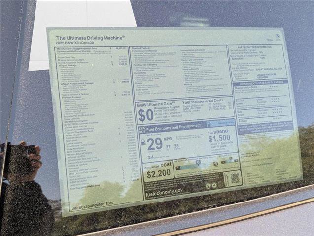 New 2025 BMW X3 xDrive30i w/ Premium Package image 17