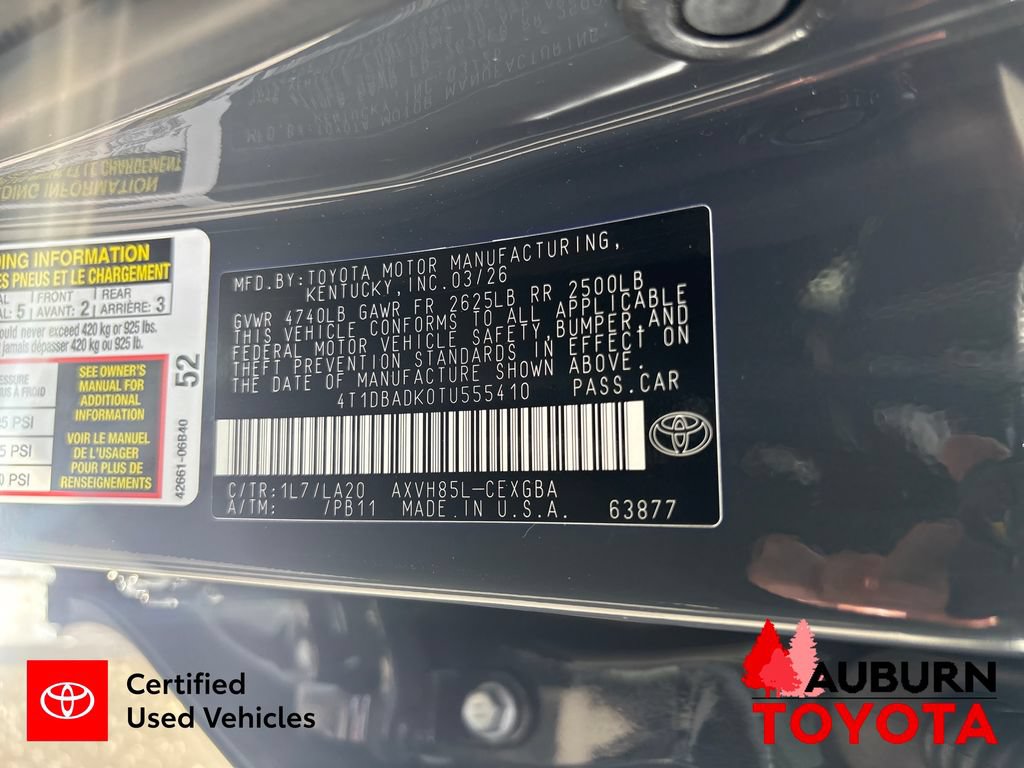 Certified 2026 Toyota Camry XLE AWD/4WD image 29