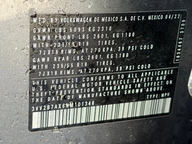 Used 2022 Volkswagen Tiguan SE image 36