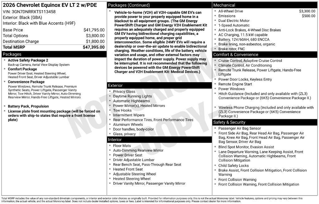 New 2026 Chevrolet Equinox EV LT AWD/4WD image 37