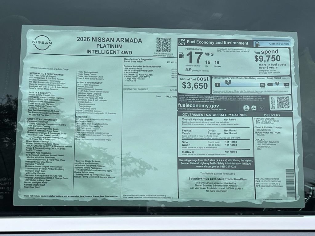 New 2026 Nissan Armada Platinum AWD/4WD image 3