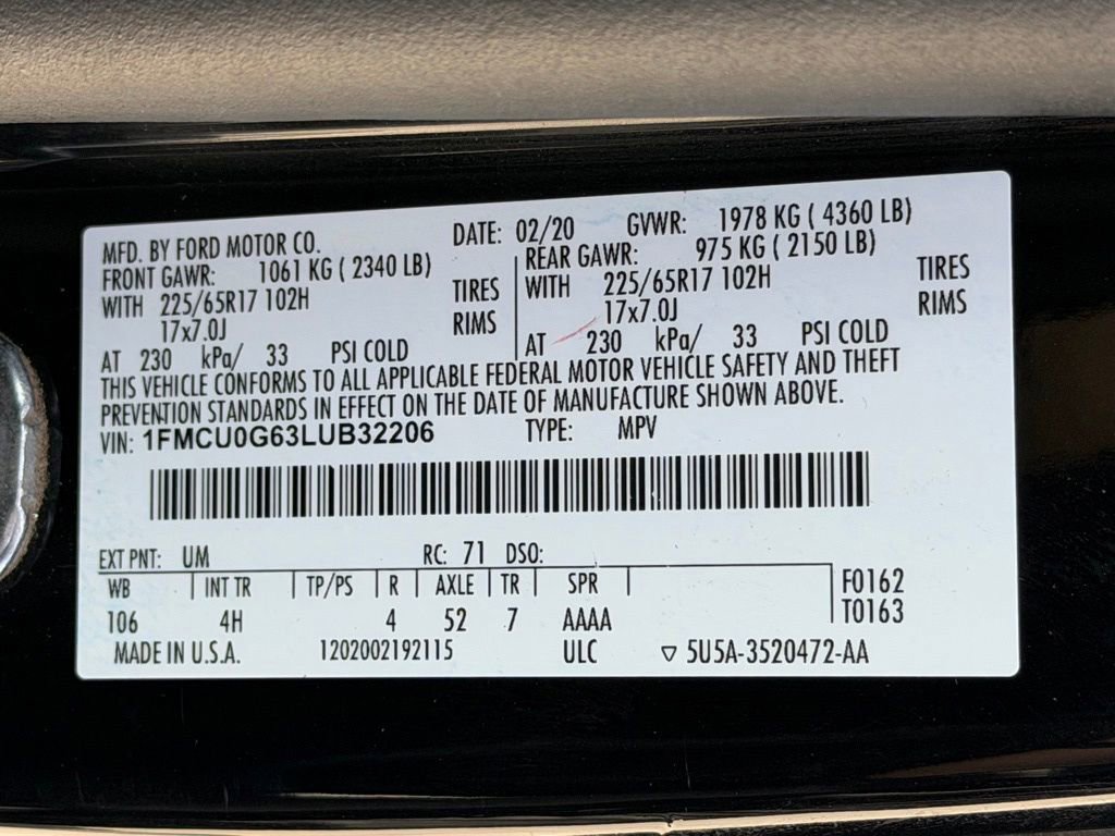 Used 2020 Ford Escape SE FWD image 25