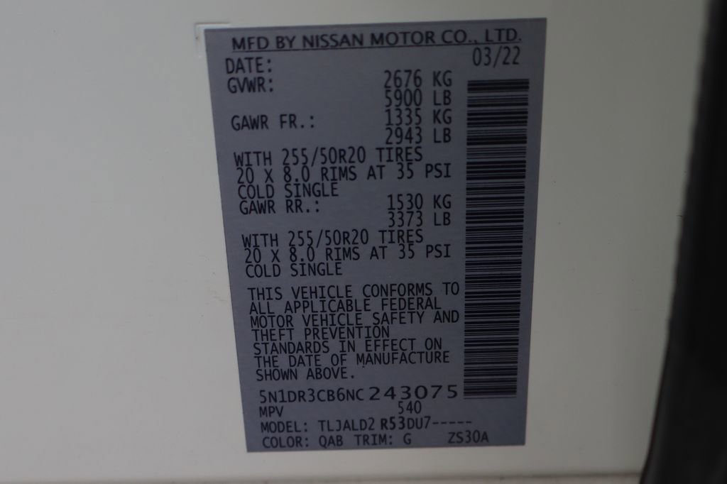 Used 2022 Nissan Pathfinder SL w/ SL Premium Package FWD image 53