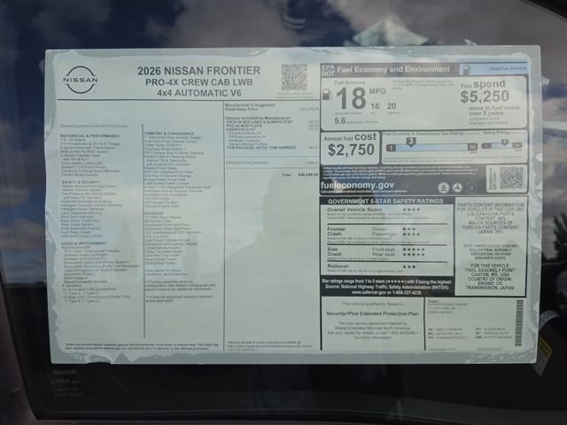 New 2026 Nissan Frontier PRO-4X w/ Tow Package AWD/4WD image 29