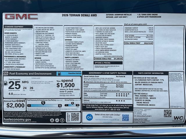 New 2026 GMC Terrain Denali AWD/4WD image 21