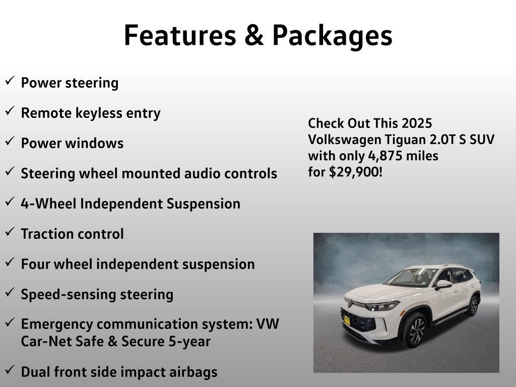 Used 2025 Volkswagen Tiguan S AWD/4WD image 8