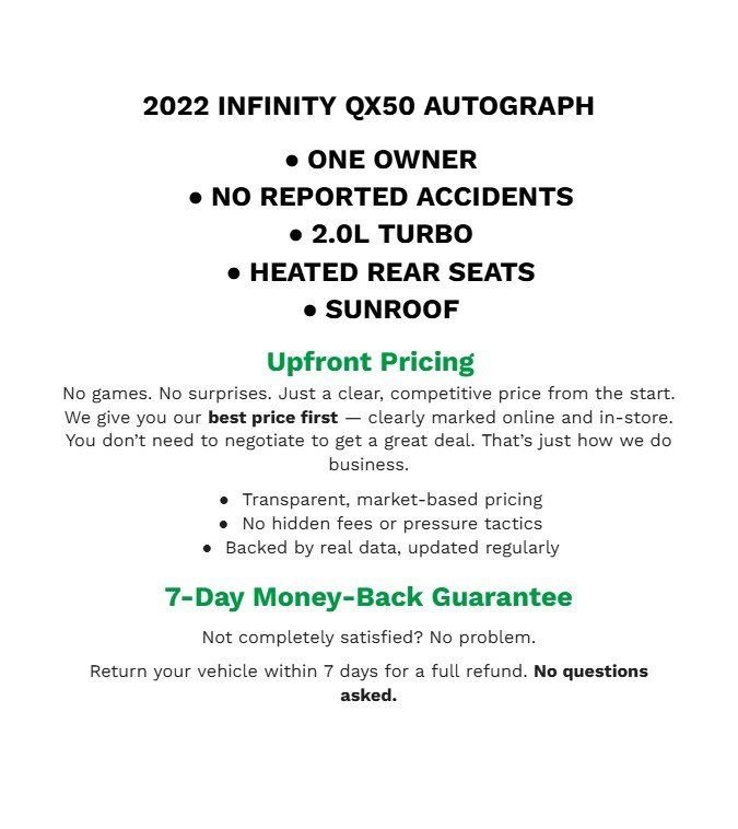 Used 2022 INFINITI QX50 Autograph AWD/4WD image 2