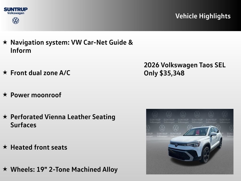 New 2026 Volkswagen Taos SEL AWD/4WD image 7