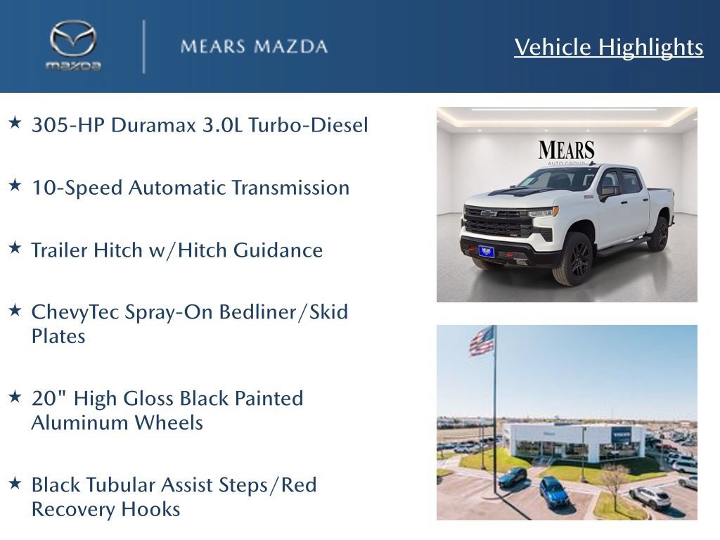 Used 2025 Chevrolet Silverado 1500 LT Trail Boss w/ LPO, Dark Essentials Package AWD/4WD image 2