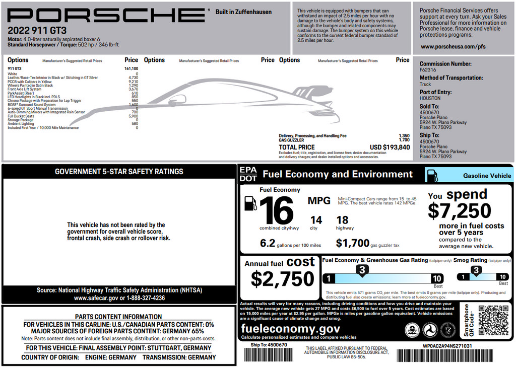 Certified 2022 Porsche 911 GT3 RWD image 24