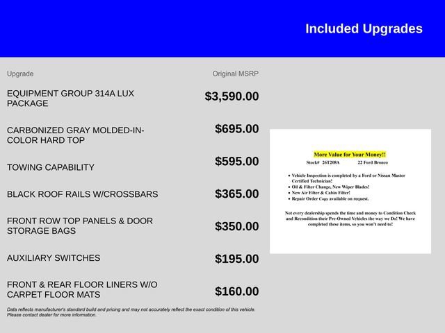 Used 2022 Ford Bronco Outer Banks AWD/4WD image 12