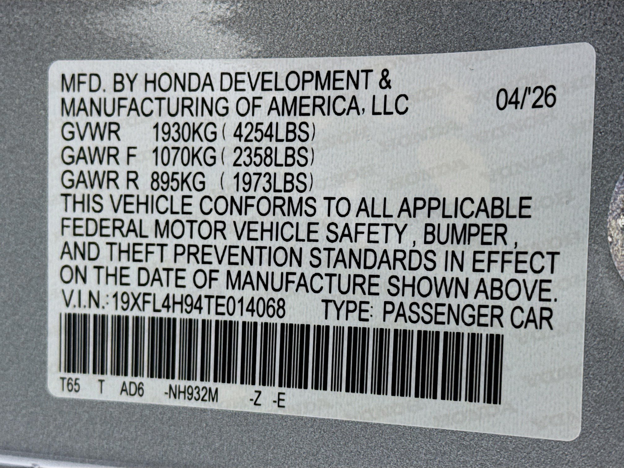 New 2026 Honda Civic Sport Touring image 33