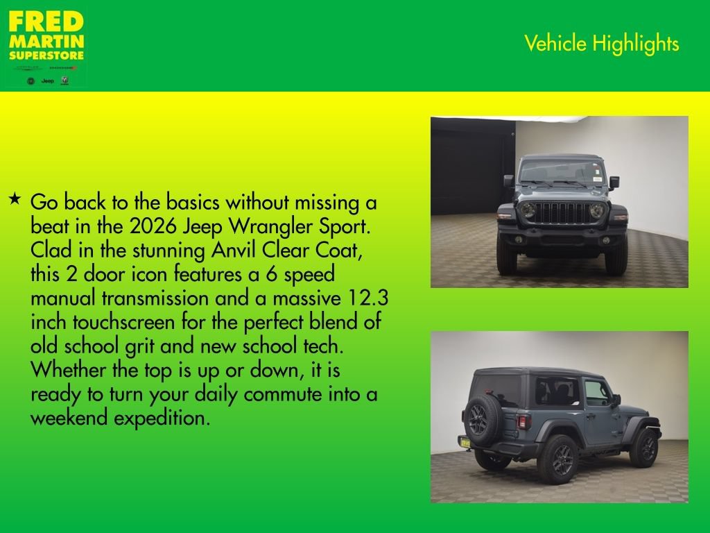 New 2026 Jeep Wrangler Sport AWD/4WD image 7