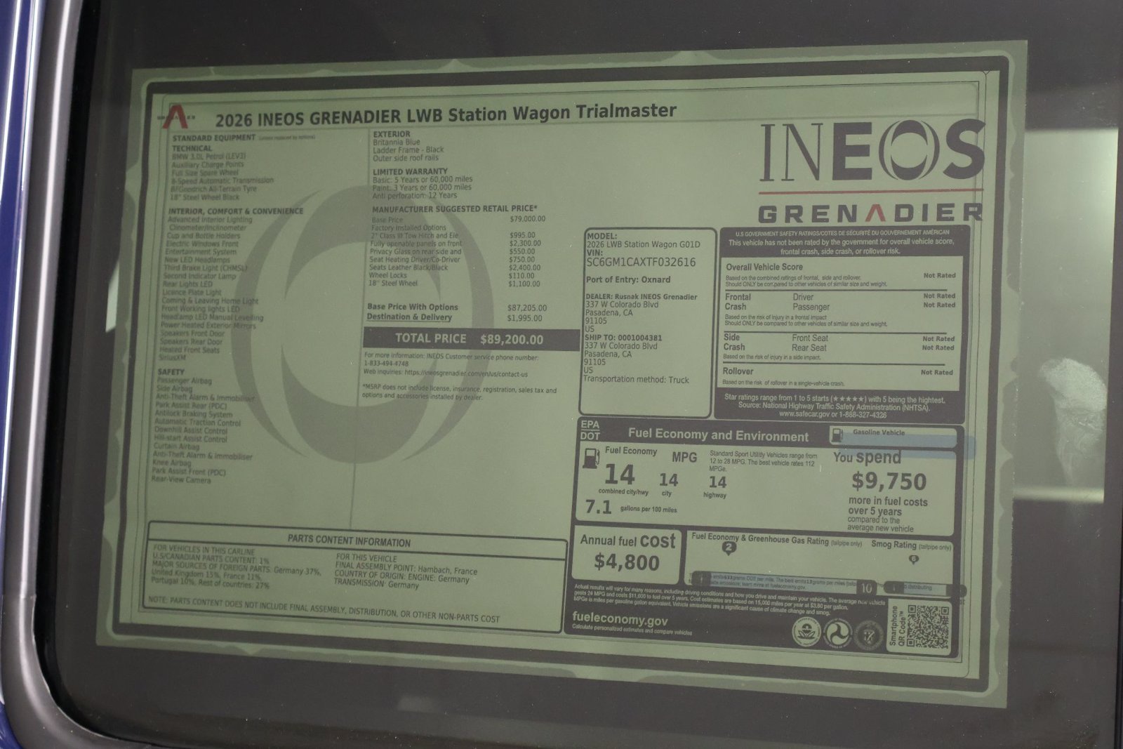 New 2026 INEOS Grenadier Station Wagon AWD/4WD image 23