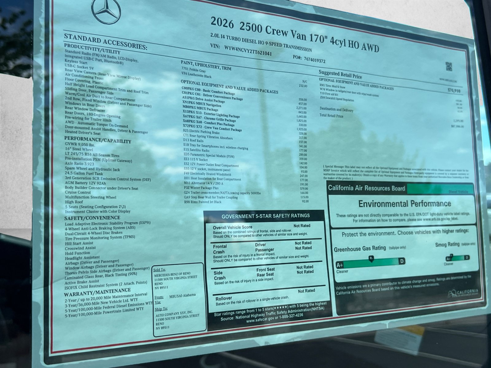 New 2026 Mercedes-Benz Sprinter 2500 image 19