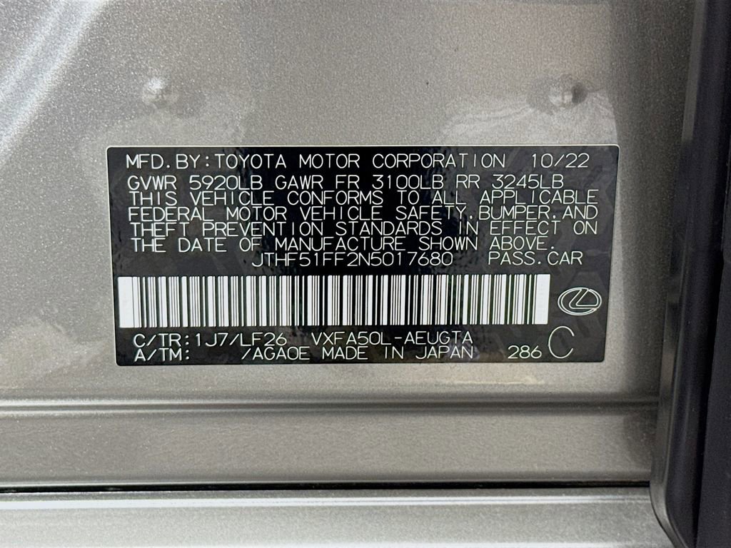 Used 2022 Lexus LS 500 F Sport w/ Accessory Package (Z1) image 44