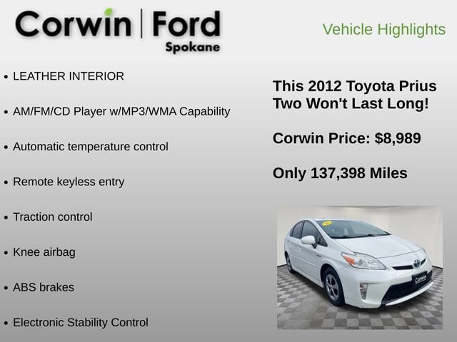 Used 2012 Toyota Prius Two image 6