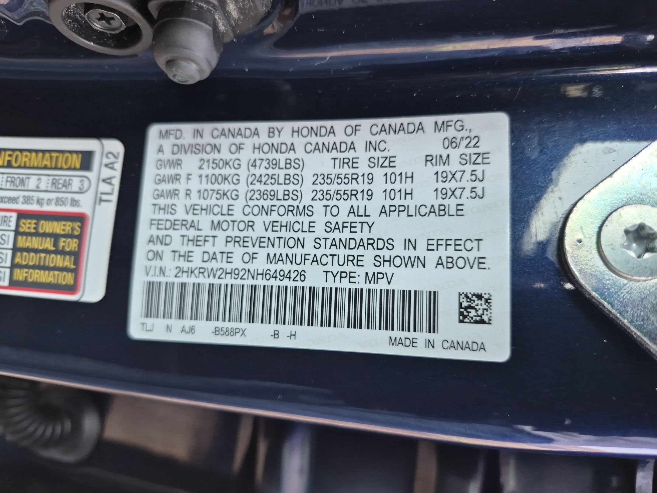 Certified 2022 Honda CR-V Touring image 37