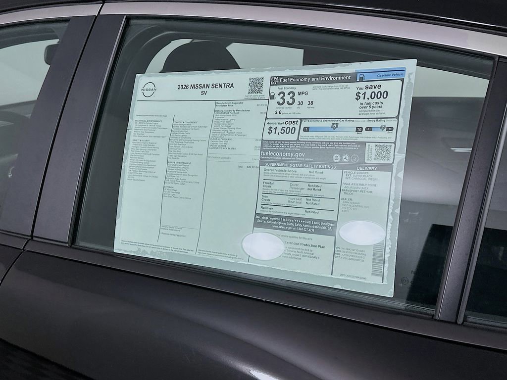 New 2026 Nissan Sentra SV w/ SV Convenience Package image 13