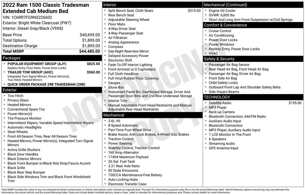 Used 2022 RAM 1500 Tradesman w/ Popular Equipment Group AWD/4WD image 24