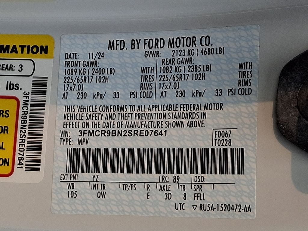 Certified 2025 Ford Bronco Sport Big Bend AWD/4WD image 28