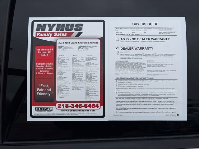 Used 2018 Jeep Grand Cherokee Altitude image 48