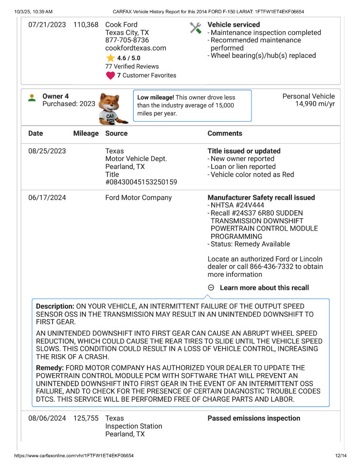 Used 2014 Ford F150 Lariat w/ Equipment Group 502A Luxury image 93