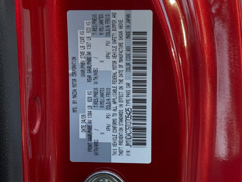 New 2026 MAZDA MX-5 Miata Club RWD image 25