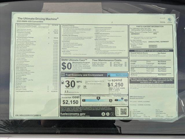 New 2025 BMW 430i Convertible w/ Convenience Package image 18