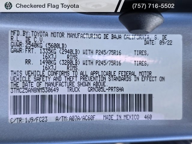 Used 2022 Toyota Tacoma SR5 image 22