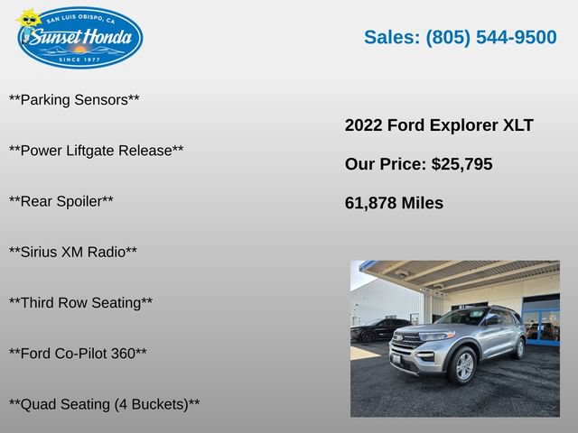 Used 2022 Ford Explorer XLT w/ Equipment Group 202A RWD image 7