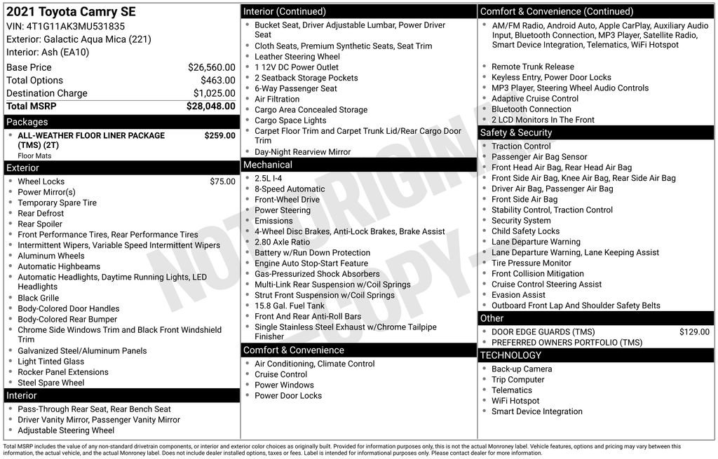 Used 2021 Toyota Camry SE image 17