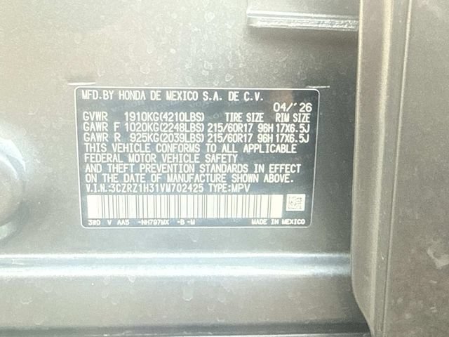 Certified 2027 Honda HR-V LX image 20