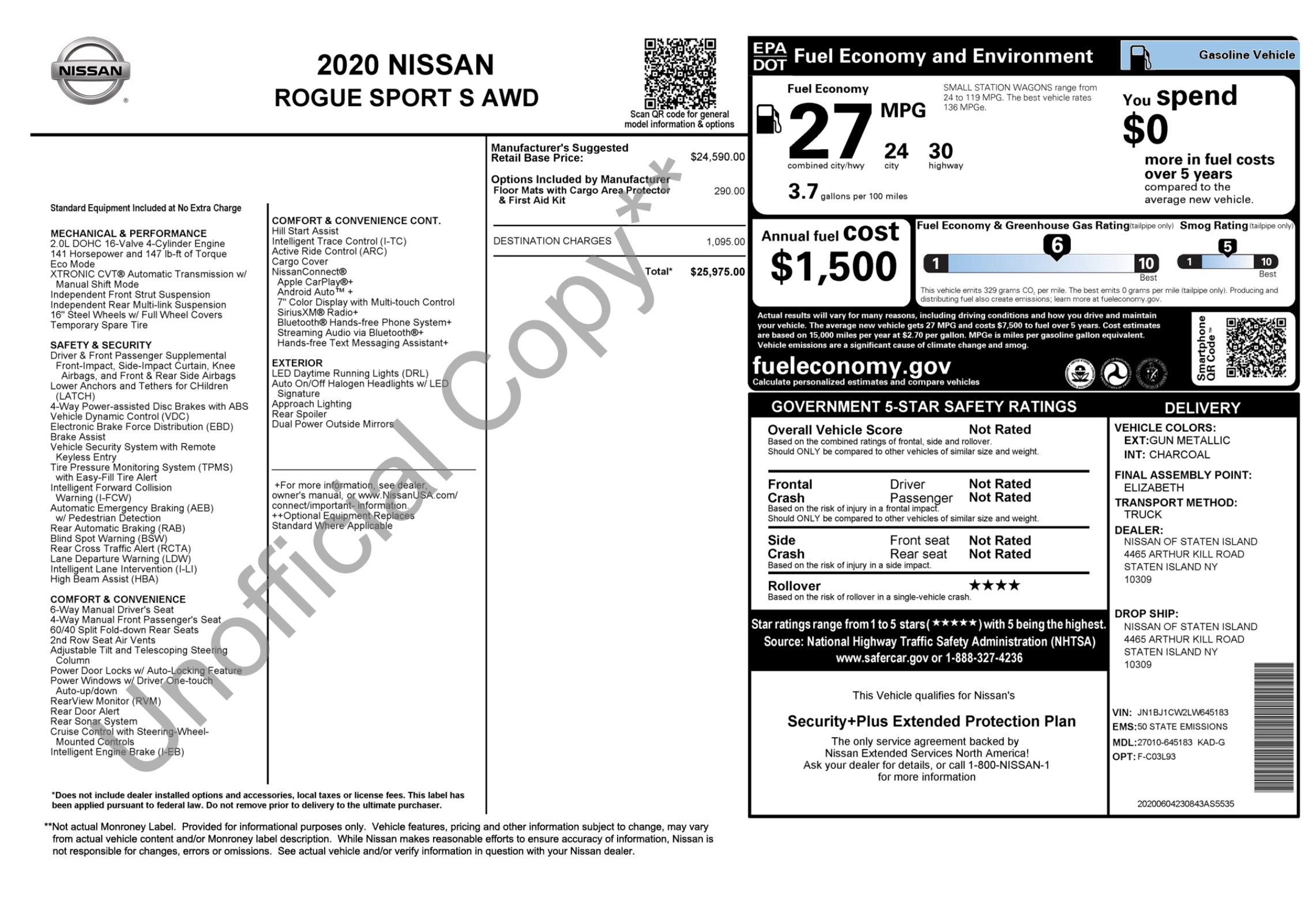 Used 2020 Nissan Rogue Sport S AWD/4WD image 2