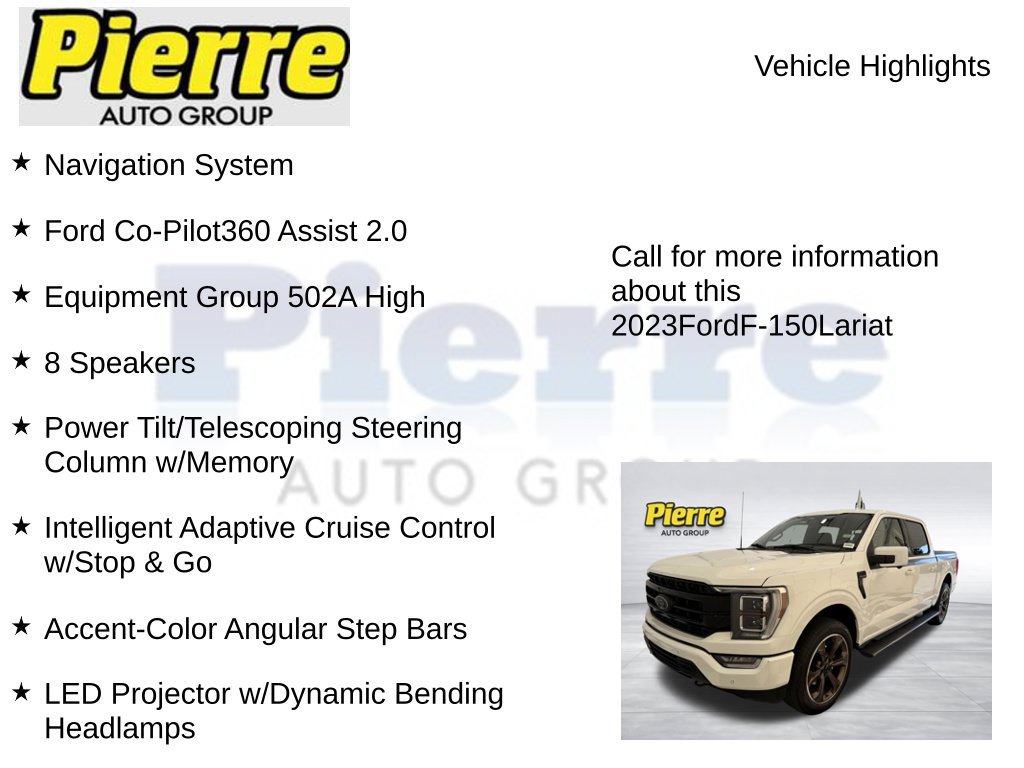 Used 2023 Ford F150 Lariat w/ Equipment Group 502A High AWD/4WD image 16